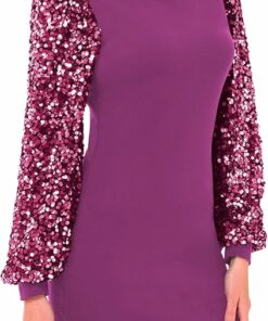Fuschia Cocktail Sparkle Mini Dress VS22