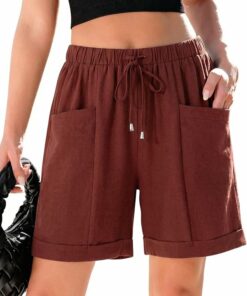 Red Lightweight Bermuda Shorts VS42