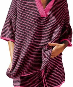 Rose Red-black Oversized Comfy Sets VS35