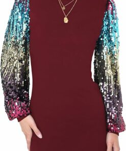 Trendy Cocktail Sparkle Mini Dress VS19