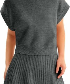 Turtleneck Mini Skirt Sets VS36
